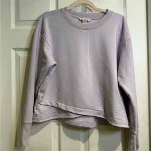 Athleta Purple Women’s Crossover Cropped Sweatshirt